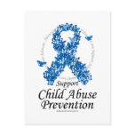 Child Abuse Ribbon of Butterflies Post Card