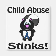 Child Abuse Stinks Skunk Awareness Design Magnet