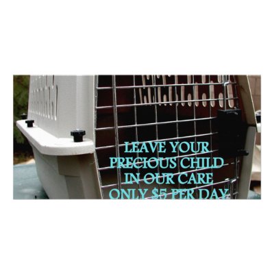 CHILD CARE 4 PHOTO GREETING CARD by LOOSIELUCY