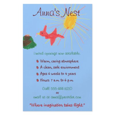 Child care flyer by KarateKatGraphics