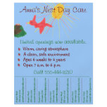 Child care flyer / day care flyer w/ tear-off info
