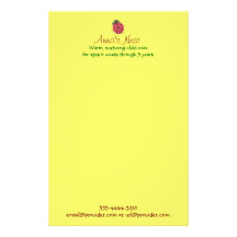 Child care stationery