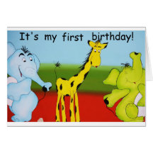 Child First Birthday invitation Greeting Cards