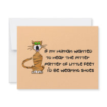 Child-Free Kitty Cat Personalized Announcements