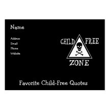 Child-Free Zone Business Cards