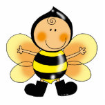 Child in a bee costume acrylic cut outs