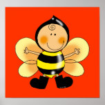 Child in a bee costume poster