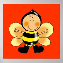 Child in a bee costume