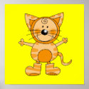 Child in a cat costume posters