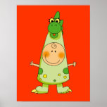 Child in a dragon costume print