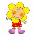 Child in a flower costume cut outs