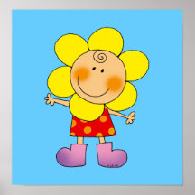 Child in a flower costume poster