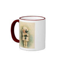 Child in a Snowstorm Card Coffee Mug