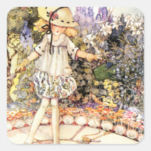 Child in Garden Stickers