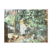 Child in Rose Garden, Berthe Morisot Fine Art Postcards
