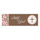 Child of God - Pink Favour Tag Business Card Templates