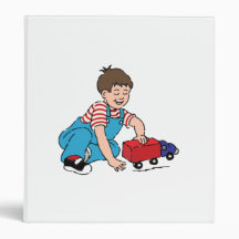 Child Playing with Toy Truck Binders