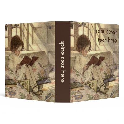 Child Reading a Book by Jessie Willcox Smith 3 Ring Binders by YesterdayCafe
