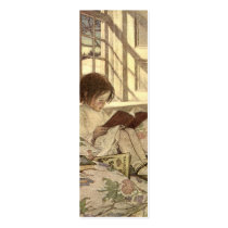 Child Reading a Book by Jessie Willcox Smith Business Card Templates