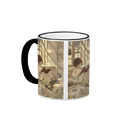 Child Reading a Book by Jessie Willcox Smith Coffee Mugs by YesterdayCafe