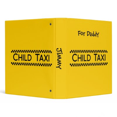 Child Taxi Funny Design for Driving Fathers/Moms Vinyl Binders by alinaspencil