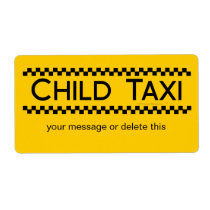 Child Taxi Funny Design for Driving Fathers/Moms Shipping Labels