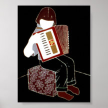 Child With Accordion Print