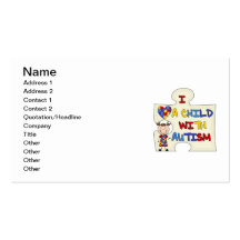 Child WIth Autism Brunette Girl 2 Business Cards