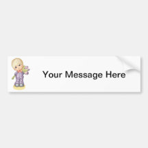 Child with Flower Surprise Bumper Stickers