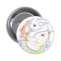 Child with Rabbit Buttons