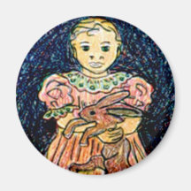 Child with Rabbit Magnets