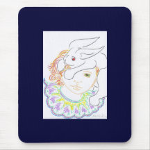 Child with Rabbit Mouse Pads
