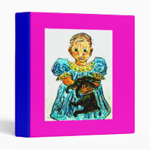 Child with Rabbit Vinyl Binder