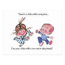 Child Within Postcard