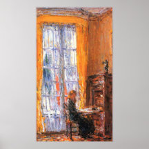 Childe Hassam - At the desk Print