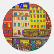 Childhood Bronx 6 by Piliero Round Sticker