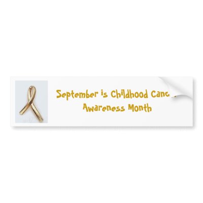 Childhood Cancer Awareness Bumper Sticker by alucero2004