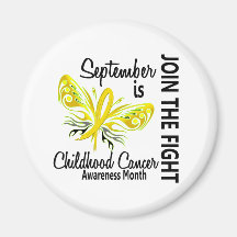 Childhood Cancer Awareness Month Butterfly 3.1 Magnets