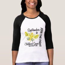 Childhood Cancer Awareness Month Butterfly 3.1 Tee Shirts