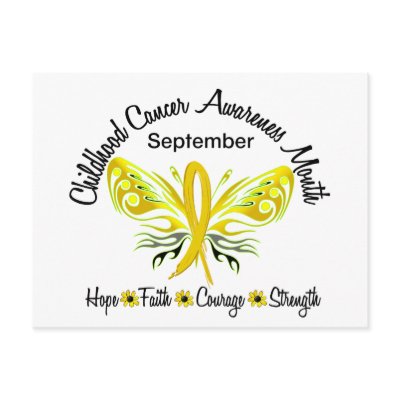 Childhood Cancer Awareness Month Butterfly 3.2 by awarenessgifts
