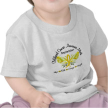 Childhood Cancer Awareness Month Butterfly 3.2 Tee Shirt
