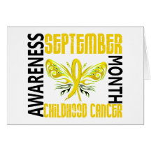 Childhood Cancer Awareness Month Butterfly 3.4 Card