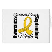 Childhood Cancer Awareness Month Gemstone Ribbon Greeting Card