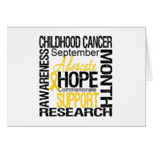 Childhood Cancer AWARENESS Month TRIBUTE Greeting Card