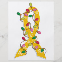 Childhood Cancer Christmas Lights Ribbon Full Color Flyer