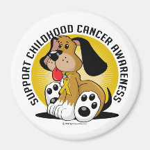 Childhood Cancer Dog Magnets