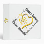 Childhood Cancer Faith Hope Love Butterfly Binder
