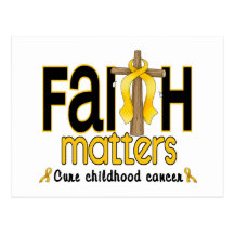 Childhood Cancer Faith Matters Cross 1 Postcard
