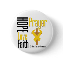 Childhood Cancer Hope Love Faith Prayer Cross Pin
