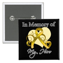 Childhood Cancer In Memory of My Hero Pins